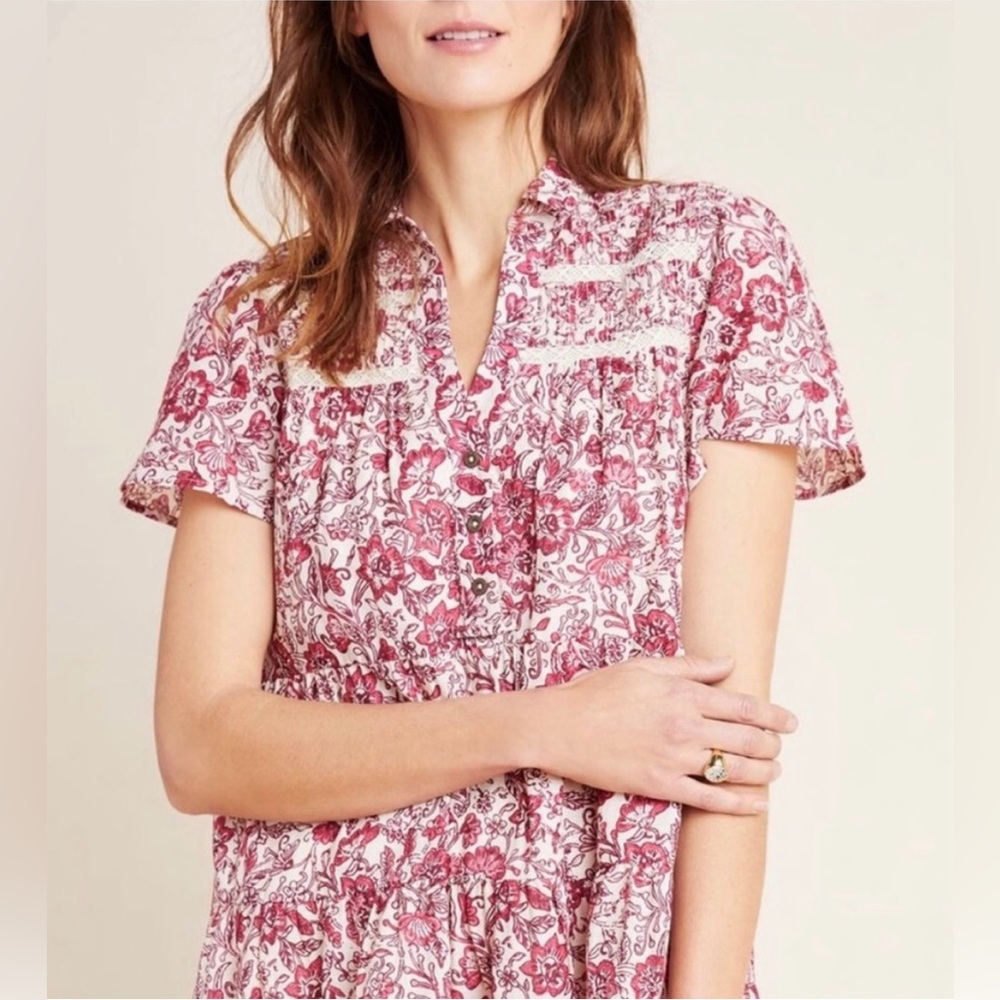 Anthropologie Tiered Georgina Dress by Maeve | Size L - Picture 3 of 15